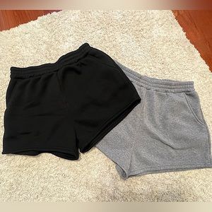 Two sweat shorts for a great price! Two simple yet cute shorts!